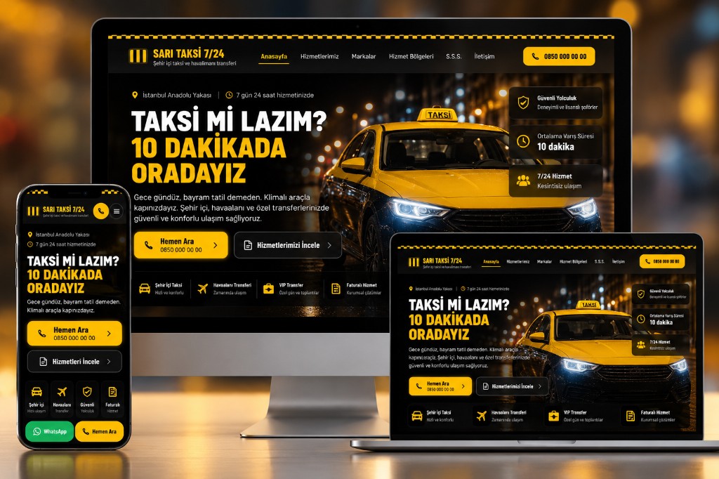 7/24 Taksi ve Transfer Yazılımı